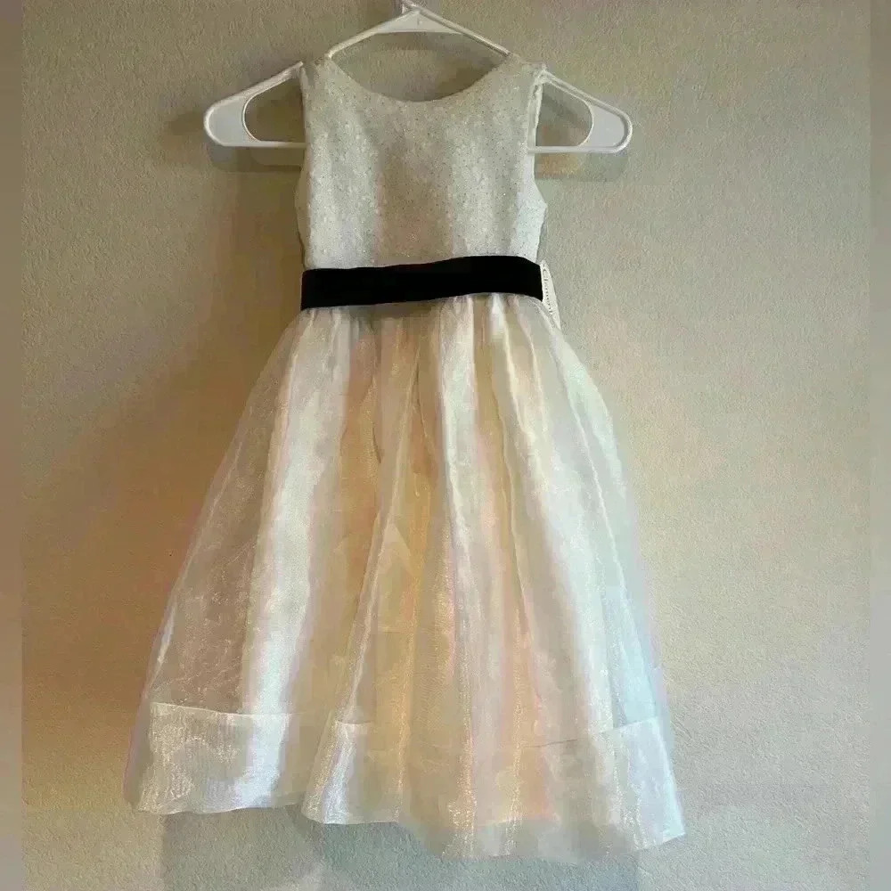 Girls formal‎ white dress wedding 4T